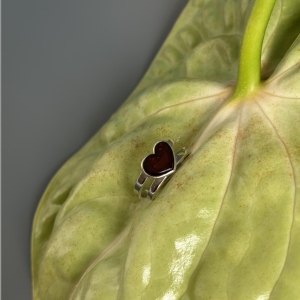 Кольцо серебряное с янтарём R9169RV