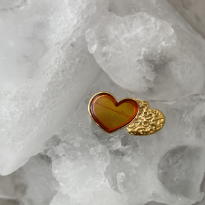 Silver pendant with amber B9170ZK