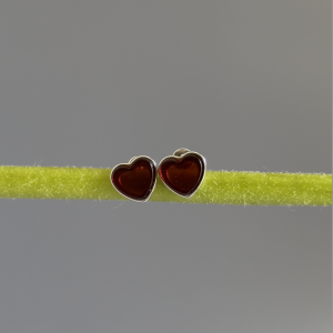 Серебряные серьги с янтарём E9168RV