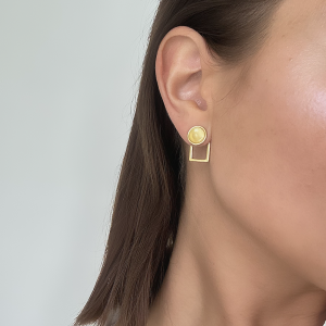 Серебряные серьги с янтарём E9188ZM Серебряные серьги с янтарём E9188ZM