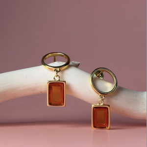 Серебряные серьги с янтарём E9275ZK Серебряные серьги с янтарём E9275ZK