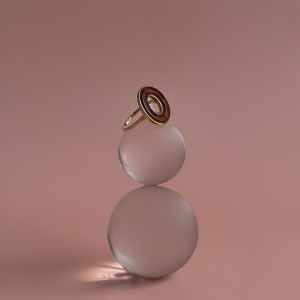 Кольцо серебряное с янтарём R9199ZK