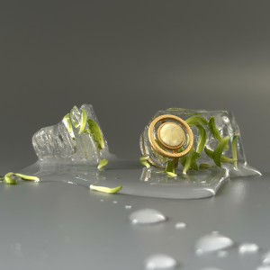 Кольцо серебряное с янтарём R9190ZM