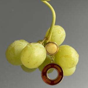 Silver pendant with amber P9179ZO