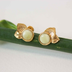 Серебряные серьги с янтарём E20004ZM