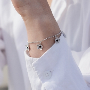 Браслет серебряный с янтарём W23005RV Браслет серебряный с янтарём W23005RV