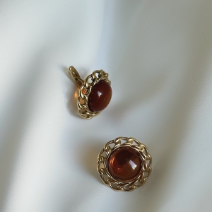 Серебряные серьги с янтарём E20012ZK Серебряные серьги с янтарём E20012ZK