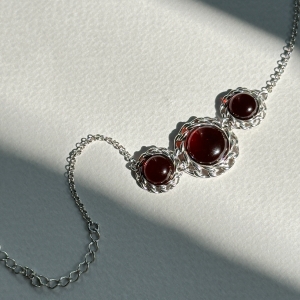 Браслет серебряный с янтарём W21012RV Браслет серебряный с янтарём W21012RV