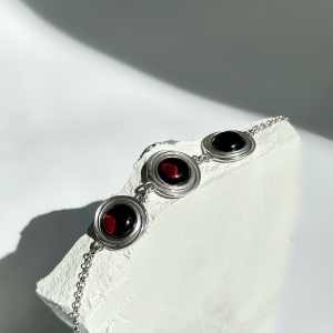 Браслет серебряный с янтарём Браслет W21036RV Браслет серебряный с янтарём Браслет W21036RV