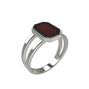 Кольцо серебряное с янтарём R20040SV Кольцо серебряное с янтарём R20040SV