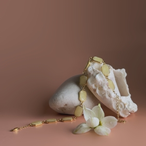 Браслет серебряный с янтарём W20040ZM Браслет серебряный с янтарём W20040ZM