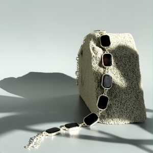 Браслет серебряный с янтарём W20040RV Браслет серебряный с янтарём W20040RV