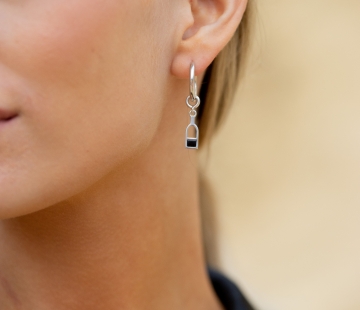 Silver earrings with amber E25037SV Silver earrings with amber E25037SV