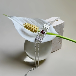 Браслет серебряный с янтарём W20049SV Браслет серебряный с янтарём W20049SV