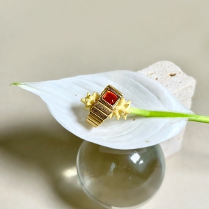 Кольцо серебряное с янтарём R20049ZK