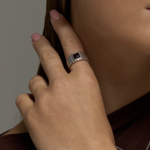 Кольцо серебряное с янтарём R20049RV