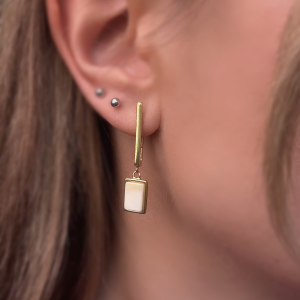 Серебряные серьги с янтарём E20046ZM