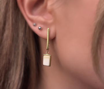 Серебряные серьги с янтарём E20046ZM Серебряные серьги с янтарём E20046ZM