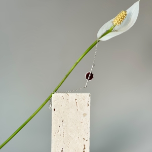 Браслет серебряный с янтарём W20047RV