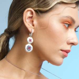 Серебряные серьги E5001R013