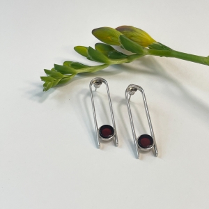 Серебряные серьги с янтарём E20040SV