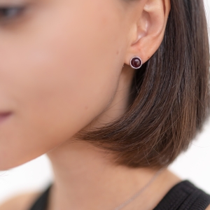 Серебряные серьги с янтарём E20002SV