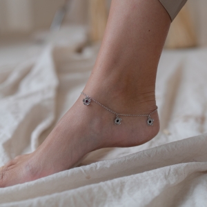 Анклет серебрянй с янтарём LW20005SV Анклет серебрянй с янтарём LW20005SV