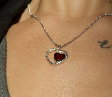 Кулон серебряный с янтарём P9168-1SV