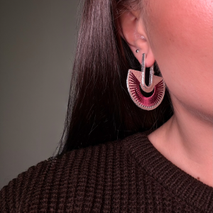 Серебряные серьги E5045R017