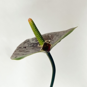 Кольцо серебряное с янтарём R9184-1ZK