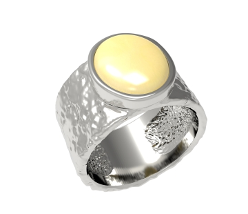 Серебряное кольцо с янтарем R30004CM