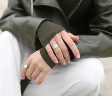 Серебряное кольцо с янтарем R30004CM