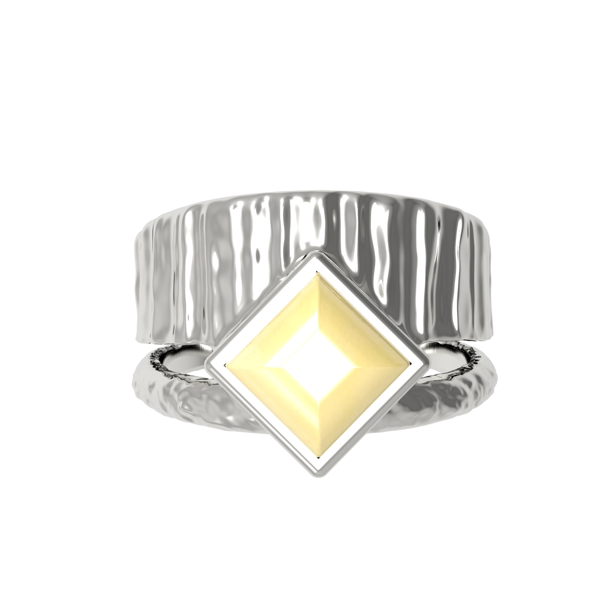 Silver ring with amber R30004CM