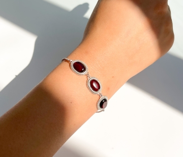 Bracelet silver with amber W20011RV Bracelet silver with amber W20011RV