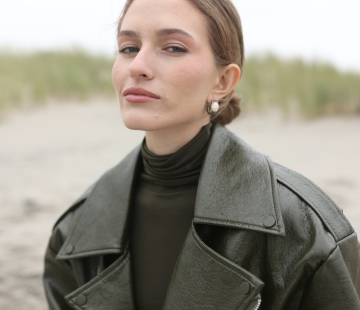 Серебряные серьги с янтарем Е30012СM