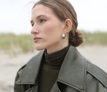 Серебряные серьги с янтарем Е30012СM