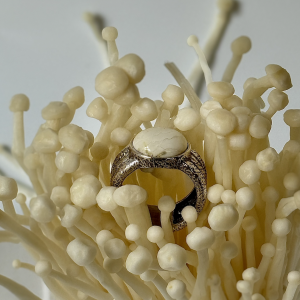 Серебряное кольцо с янтарем R30012СМ