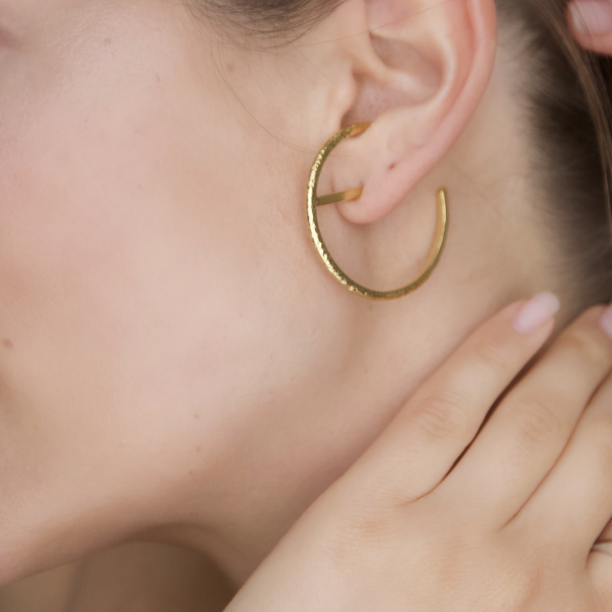 Silver earrings with amber E5029Z(mono)