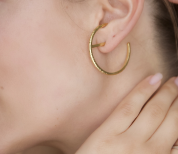 Silver earrings with amber E5029Z(mono)