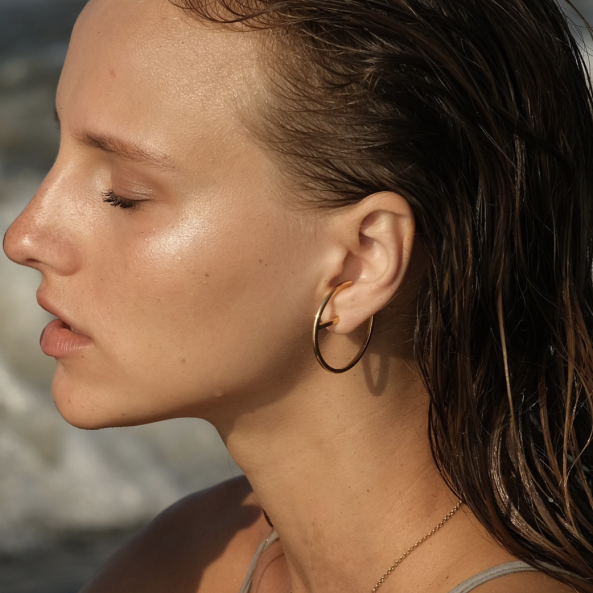 Silver earrings with amber E5029Z(mono)