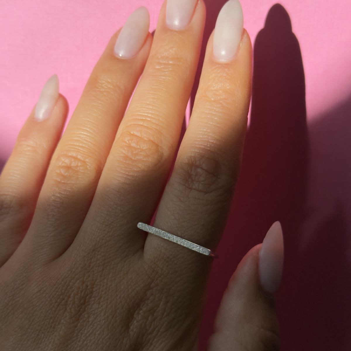 Silver ring with amber R5017S
