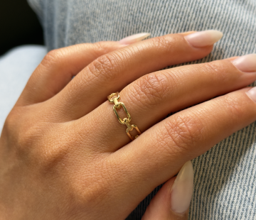 Silver ring with amber R5024Z