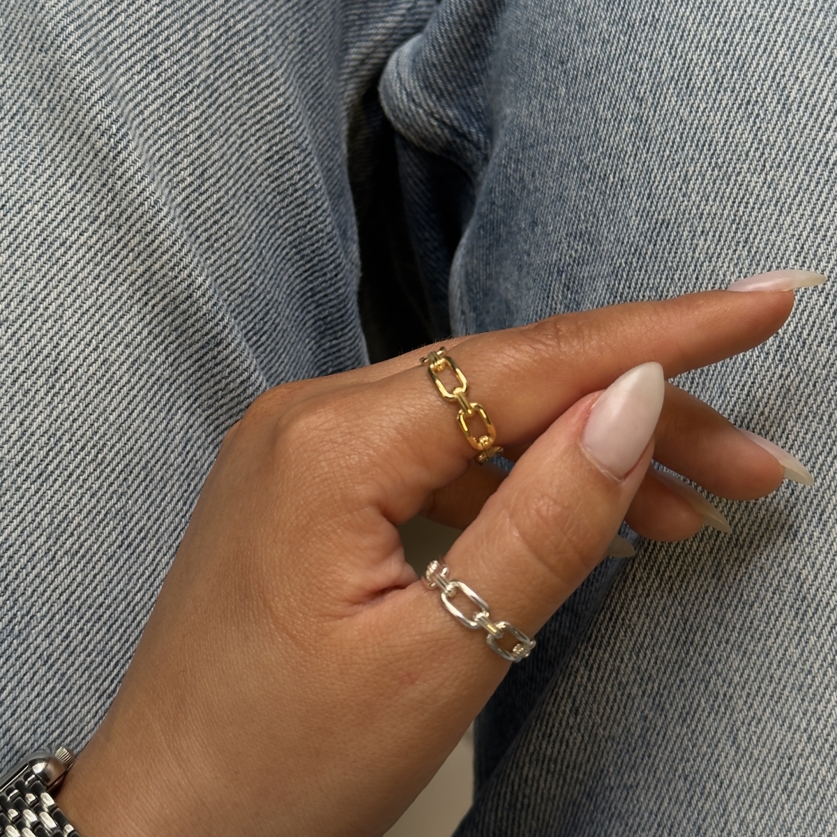 Silver ring with amber R5024Z