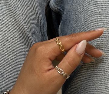 Silver ring with amber R5024Z