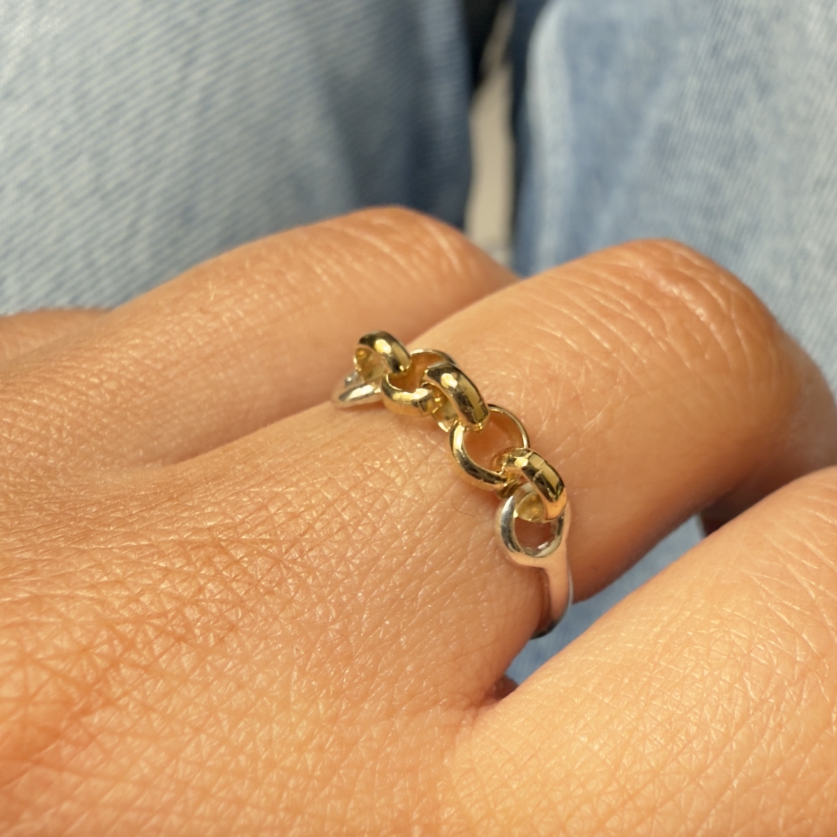 Silver ring with amber R5007Q