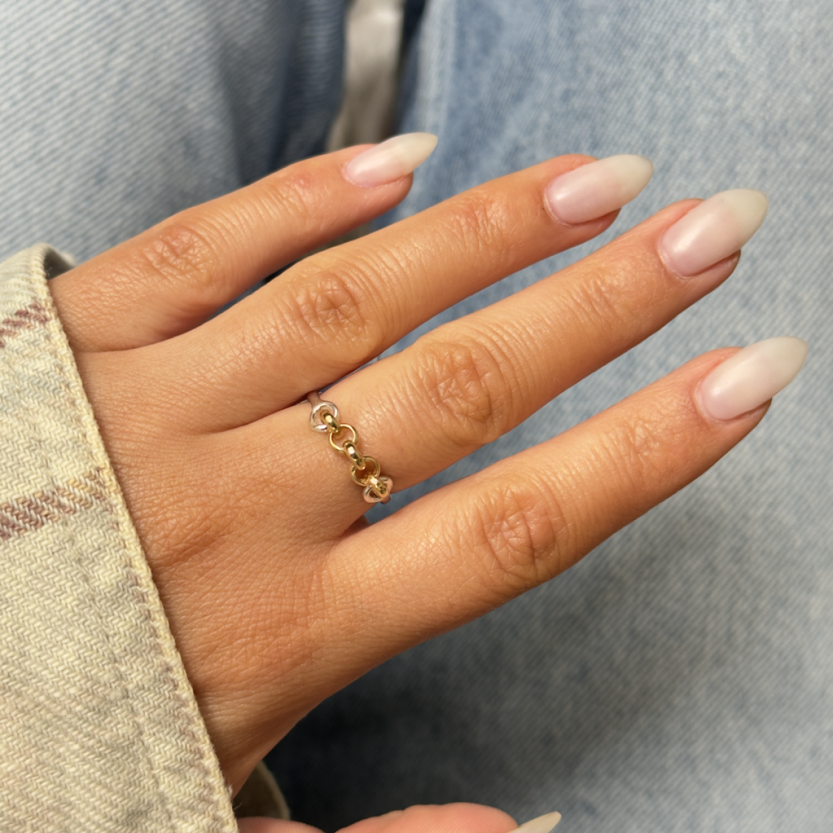 Silver ring with amber R5007Q