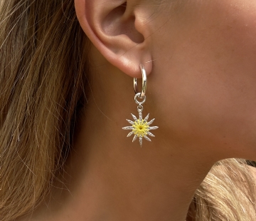 Silver earrings with amber E5042S006 Silver earrings with amber E5042S006