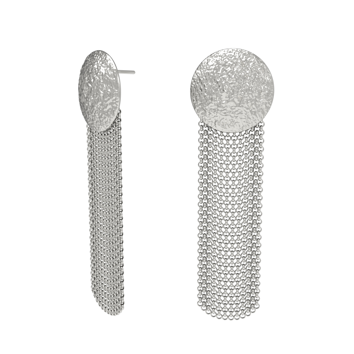 Silver earrings with amber E30016R