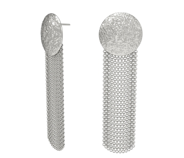 Silver earrings with amber E30016R