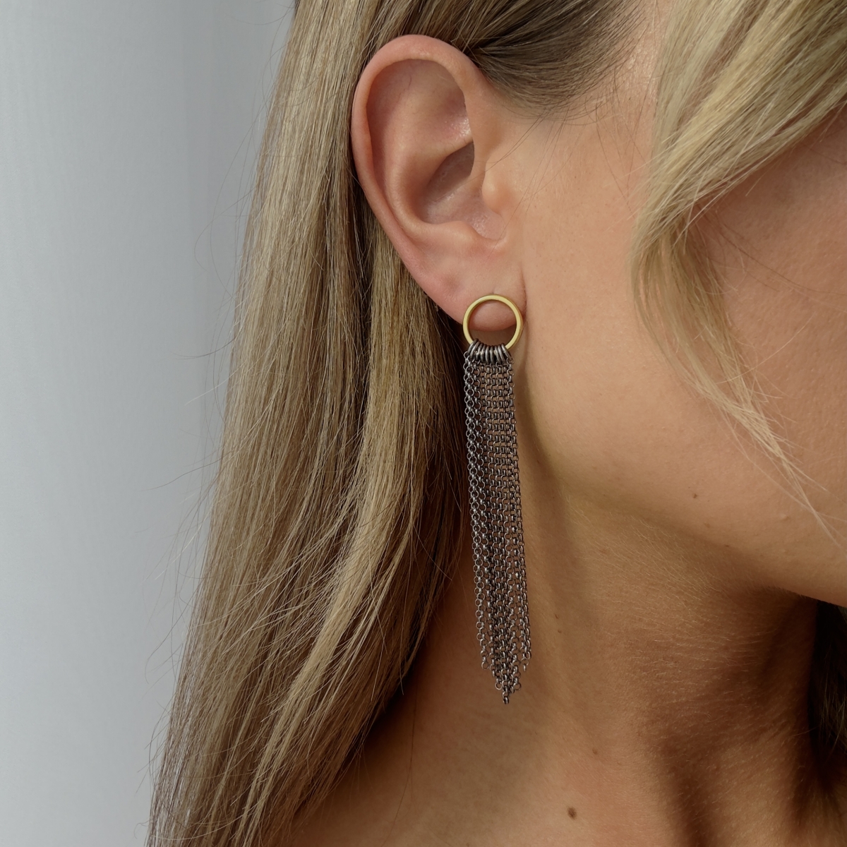 Silver earrings with amber E30009F Silver earrings with amber E30009F